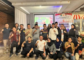 Kolaborasi, PWI Dan Koni Bulungan Gelar Nobar Indonesia VS Australia