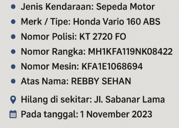 Pengumuman Kehilangan