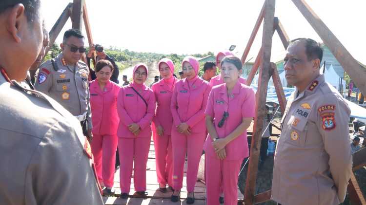Kapolda Kaltara Tinjau Pembangunan Jembatan SP 6B