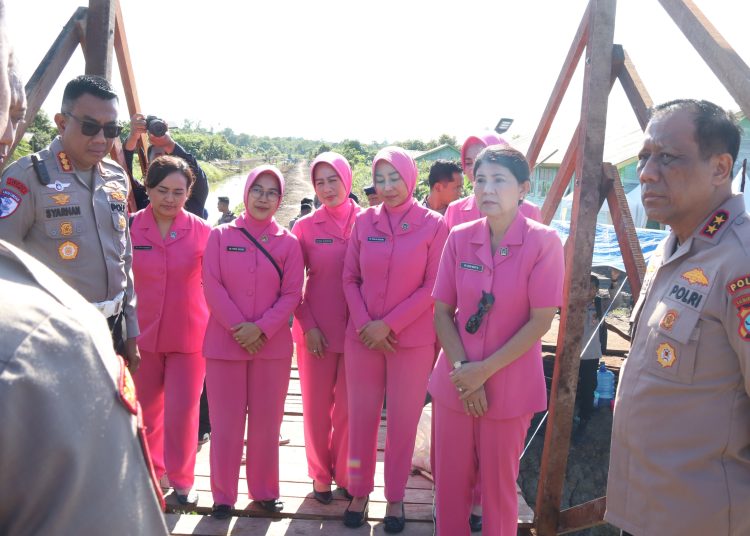 Kapolda Kaltara Tinjau Pembangunan Jembatan SP 6B
