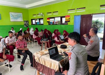 Polsek Bunyu Sosialisasikan Bahaya Judi Online kepada Siswa SMPN 03 Bunyu