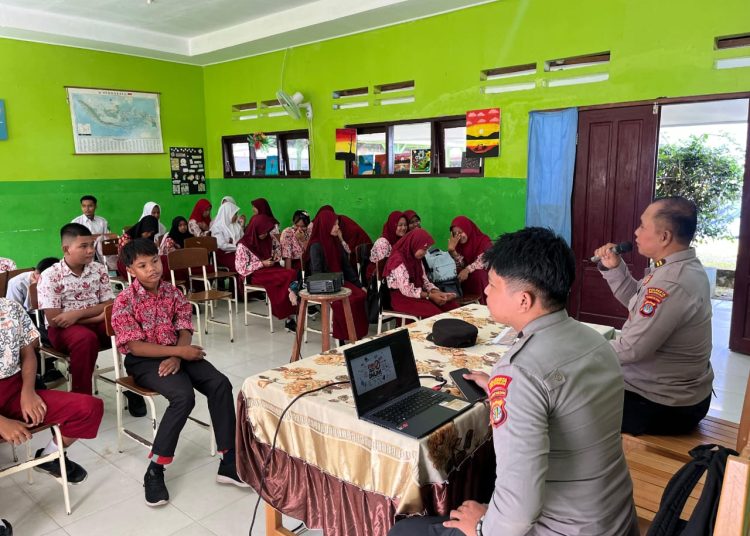 Polsek Bunyu Sosialisasikan Bahaya Judi Online kepada Siswa SMPN 03 Bunyu