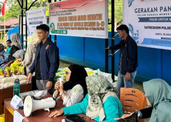 Polresta Bulungan Kawal Gerakan Pangan Murah, Ribuan Kilo Beras Ludes Terjual