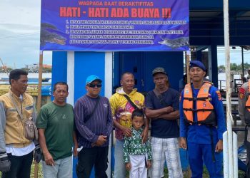 Sat Polairud Polresta Bulungan Imbau Warga Waspada Kemunculan Buaya di Sungai Kayan