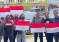 Gandeng PWI Polresta Bulungan Sebarkan Bendera Merah Putih Gratis