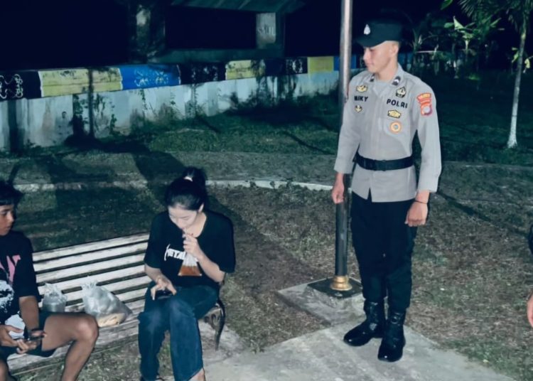 Polresta Bulungan Gencarkan Patroli Malam, Ajak Warga Tanjung Palas Jaga Kamtibmas