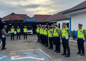 Satlantas Polresta Bulungan Intensifkan Strong Point di Sejumlah Titik Kota Tanjung Selor