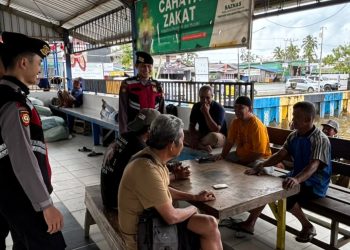 Personel Sat Samapta Polresta Bulungan Gelar Patroli di Sejumlah Fasilitas Publik