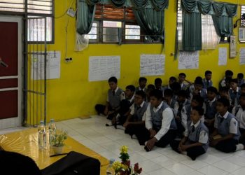 Satlantas Polresta Bulungan Sosialisasi Etika Berlalu Lintas ke Siswa SMPN 1 Tanjung Selor