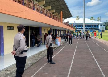 Polresta Bulungan Terjunkan Personel Amankan Turnamen Sepak Bola Porkab II