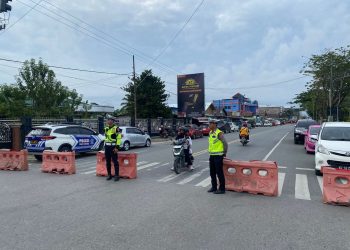 Sat Lantas Kawal Kelancaran Car Free Day di Tanjung Selor