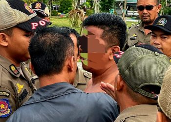 Satpol PP Bulungan Amankan Dua Pria Yang Nekat Terobos Pagar Kantor Bupati
