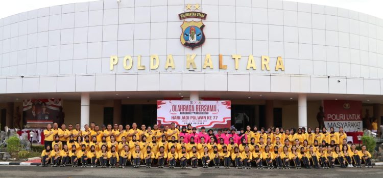 Semarak Hari Jadi Polwan ke-77, Polresta Bulungan Ikut Ramaikan Senam Kreasi di Mapolda Kaltara