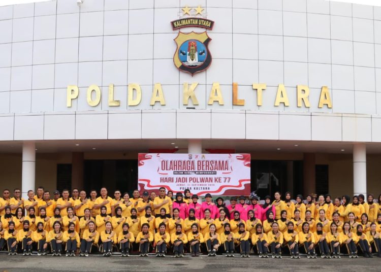 Semarak Hari Jadi Polwan ke-77, Polresta Bulungan Ikut Ramaikan Senam Kreasi di Mapolda Kaltara