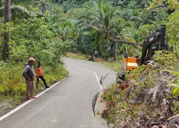 BPBD Bulungan Gerak Cepat Tangani Longsor di Jalur Poros Baratan–Tanjung Palas