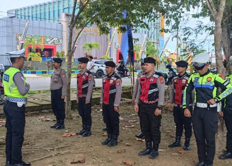 Polresta Bulungan Gelar Apel Pengamanan Pembukaan Porkab II Bulungan