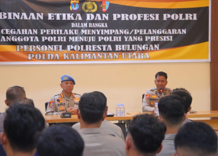 Bidpropam Polda Kaltara Gelar Pembinaan Etika Profesi Polri di Polresta Bulungan