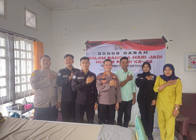 Bidhumas Polda Kaltara Gelar Donor Darah Serentak Sambut HUT ke-74 Humas Polri