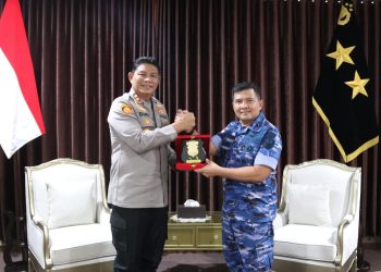 Perkuat Sinergi TNI-Polri, Danlanud Anang Busra Silaturahmi Hangat dengan Kapolda Kaltara