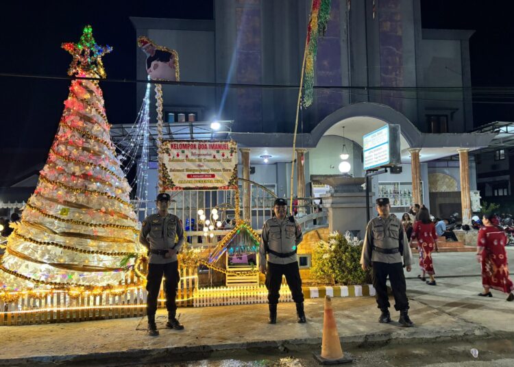 Amankan Ibadah Safari Natal di Gereja GKII Tanjung Selor, Polisi Lakukan Ini
