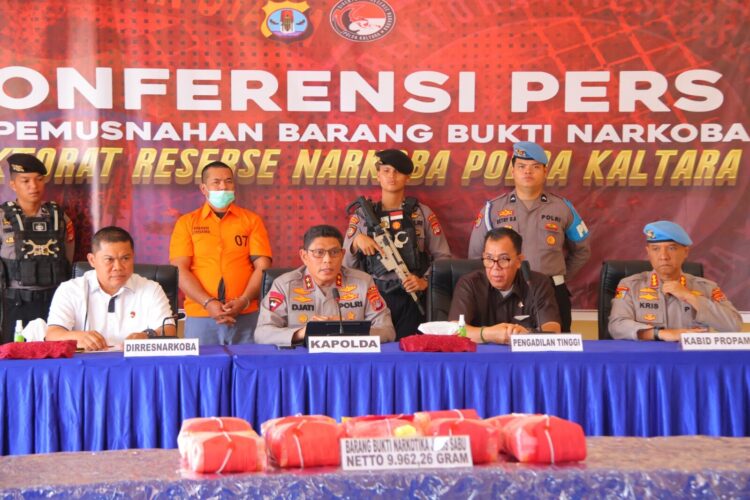 Bongkar Jaringan Malaysia, Polda Kaltara Musnahkan Hampir 10 Kg Sabu