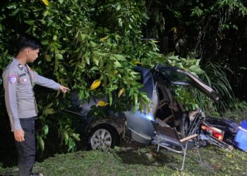 Kecelakaan Lalu Lintas di Jalan Sengkawit Tanjung Selor, Pengendara Diduga Terpengaruh Alkohol