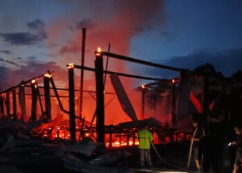 Tiga Rumah Warga dan Lamin Adat Terbakar di Long Peso, Kerugian Capai Rp700 Juta