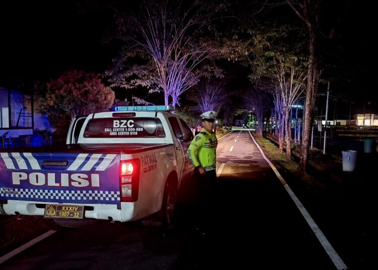 Satlantas Polresta Bulungan Gelar Patroli Blue Light