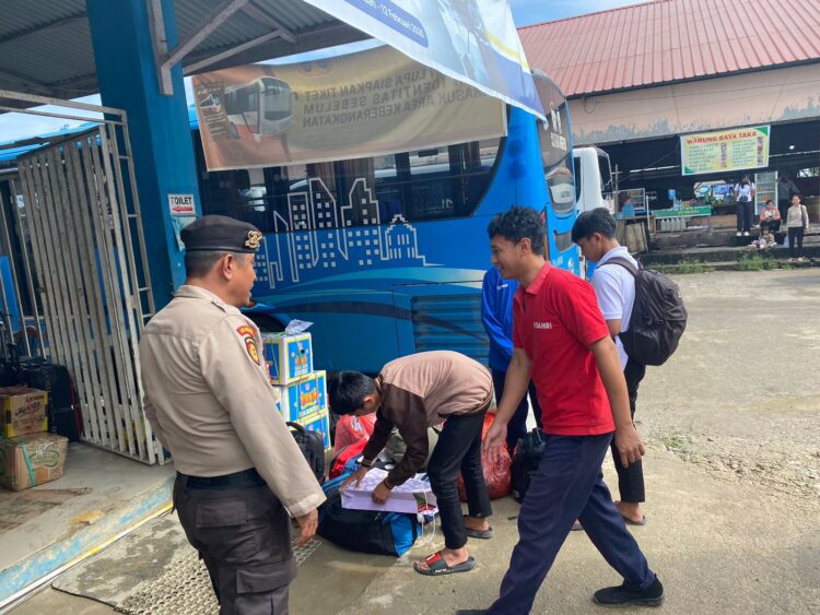Jelang Lebaran, Polisi Perketat Pengawasan di Terminal Damri Tanjung Selor