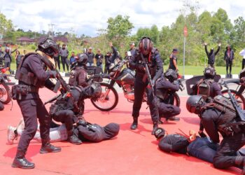 Personel Polda Kaltara Gelar Latihan Praoperasi BKO Nusantara