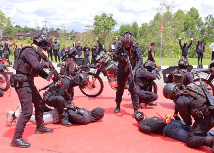 Personel Polda Kaltara Gelar Latihan Praoperasi BKO Nusantara