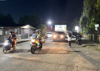 Sat Lantas Polresta Bulungan Turunkan Personel  Amankan Kirab Rupang