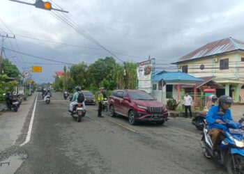 Satlantas Polresta Bulungan Gelar Apel Strong Point
