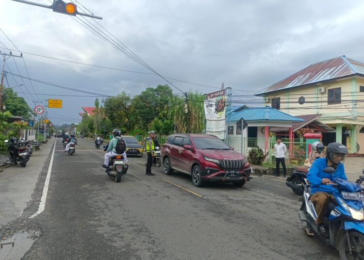 Satlantas Polresta Bulungan Gelar Apel Strong Point