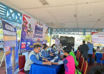 Polresta Bulungan Gelar Bakti Kesehatan Gratis untuk Pengemudi Ojek Online