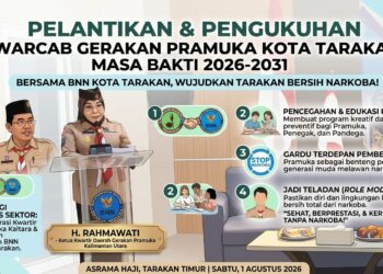 Menembus Terik Menuju Tarakan, Rahmawati Kukuhkan Pasukan Pramuka Anti Narkoba
