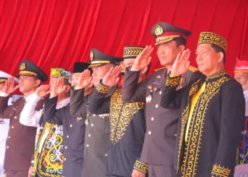Wakapolda Kaltara Hadiri Upacara Penurunan Bendera HUT ke-81 Kemerdekaan RI
