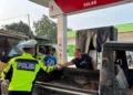 Wujud Kepedulian, Polantas Bulungan Bagikan Masker kepada Warga